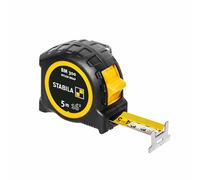 STABILA Mètre ruban BM 300, 5 m (16'), double face cm/inch, boîtier incassable PC/ABS, crochet SPIKES acier gainé NYLON-WRAP clip ceinture, précision MID