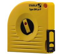Stabila Mètre-ruban BM 50 P, 20 m, ruban de mesure en acier à revêtement polyamide, à crochet universel - 17218
