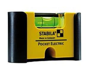 STABILA Mini Niveau à bulle électrique de poche 18115 7 cm avec clip ceinture