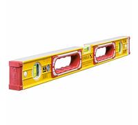 STABILA Niveau à bulle 196-2, 61 cm, alu extra-rigide, 1 fiole horizontale & 2 verticales, 2 poignées, embouts amortis, antidérapants, Made in Germnay