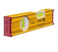 STABILA Niveau à bulle Type 80 AS, 20 cm, profilé alu renforcé, 1 fiole horizontale, 1 fiole verticale, antidérapant intégré, Made in Germany
