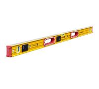 STABILA Niveau Type 196-2 LED, 122 cm, profilé en aluminium extra-rigide, 1 fiole horizontale/1 fiole verticale LED, 2 poignées, embouts amortisseurs, antidérapant, Made in Germany