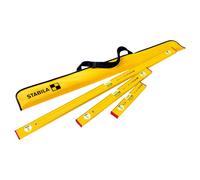 Stabila Set de niveaux à bulle PRO 80 AS 19714 – 120/60/30 cm + housse, profilé alu renforcé