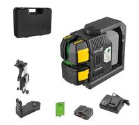 STABILA Système 12 V Laser lignes croisées vert LAX 500 G, autonivellement, avec points d'aplomb, portée maxi : 40 m, batterie CAS et chargeur CAS (EU), coffret de transport