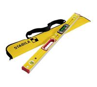 STABILA Niveau à bulle numérique TECH 196 DL, 81 cm, étanche eau et poussière IP 67, 2 écrans numériques, sans étalonnage, affichage : °,%, mm/m, in/ft, poche