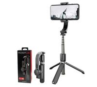 Stabilisateur à cardan à un axe pour smartphone, anti-tremblement, auto-équilibrage, gyroscope puissant, perche à selfie rétractable, tête de