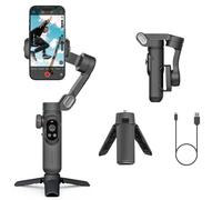 Stabilisateur à Cardan pour Smartphone, écran OLED, cardan 3 Axes, kit de vlogging, contrôle gestuel, Suivi du Visage, Charge magnétique, pour Android et iPhone - AOCHUAN Smart X Pro