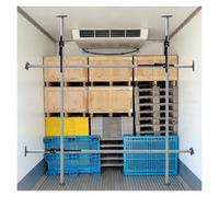Stabilisateur à cliquet réglable pour lit de camion, capacité de 399,2 kg, acier robuste, convient pour 226,1 à 264,2 cm, charge sécurisée de semi-remorque