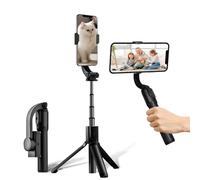 Stabilisateur à selfie avec télécommande Bluetooth, stabilisateur pour smartphone, léger et pliable, cardan à 1 axe, petit pour vlogging, vidéo en direct, YouTube, compatible avec iPhone/Android