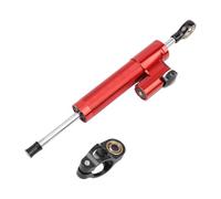 Stabilisateur Amortisseur de Direction Stabilisateur d'amortisseur de direction universel CNC pour moto, compatible avec Yamaha MT10, MT07, compatible avec Honda CBR600RR, CB1000R,(Red)