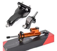 Stabilisateur Amortisseur de Direction Support de montage pour amortisseur de direction avant de moto, stabilisateur, compatible avec Yamaha R25 R3 2021-2024(Orange Black)