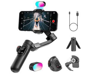 Stabilisateur cardan pour Smartphone, lumière LED écran OLED 3 Axes, contrôle des gestes, détection du Visage, Charge magnétique, stabilisateur cardan pour Android et iPhone -AOCHUAN Smart XPro