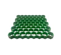 Stabilisateur d'allée en Plastique, Tapis de Gravier et Gazon, for allées, pentes, Jardins, aménagement paysager, parkings (Vert, 1 m²)(7cm-4 Pieces)