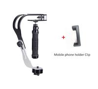 Stabilisateur de caméra numérique portable en aluminium,cardan DSLR 5DII,caméra de mouvement,pour Gopro Dji Sony Xiaomi Smartphone - Type Black with Clip