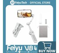 Stabilisateur de cardan 3 axes FeiyuTech VB4 pour iPhone et Android, avec perche à selfie intégrée, conception pliable pour le vlogging, suivi du visage
