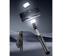 Stabilisateur de cardan anti-tremblement pliable,support de smartphone,trépied de prise de vue sans fil pour iPhone Mobile Live Video Vlog - Type C06-LED