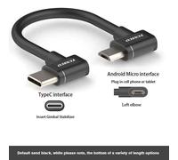 Stabilisateur De Cardan Coudé À Angle Droit Pour Téléphone Portable,Câble D'extension Court De Charge D'alimentation,Usb C,Type C,Magasins Micro Usb,5cm - 1m - Type Typec To Micro Left-10cm