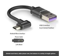 Stabilisateur De Cardan Coudé À Angle Droit Pour Téléphone Portable,Câble D'extension Court De Charge D'alimentation,Usb C,Type C,Magasins Micro Usb,5cm - 1m - Type Usb To Micro Left-1m