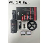 Stabilisateur de cardan de suivi de bureau avec télécommande,rotation à 2024 °,monopode,photographie en direct TikTok,360 - Type Avec 2 lumières de remplissage #B