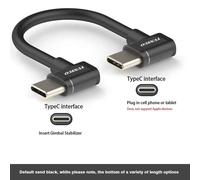Stabilisateur de cardan de téléphone portable à angle droit,câble d'extension de charge d'alimentation,coude de type C,magasins micro USB,ultra-court,5cm - 1m - Type TypeC to TypeC-10cm