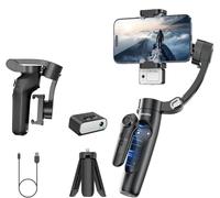 Stabilisateur de cardan portable et pliable pour iPhone, smartphone, stabilisateur à 3 axes avec suivi actif AI, cardan pour Android, vlogging Youtube TikTok, enregistrement