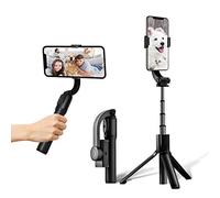 Stabilisateur de cardan pour Smartphone - 1 axe - avec télécommande Bluetooth - Stabilisateur 3-1 pour iPhone - pour Vlogging, Youtube, vidéo en Direct, TikTok, Compatible avec iPhone/Androi (XL)