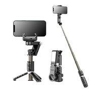Stabilisateur de Cardan pour Smartphone, Cardan de Téléphone Portable Bluetooth Q18 avec Trépied Extensible pour Perche à Selfie, Suivi du Visage, Stabilisateur Vidéo de