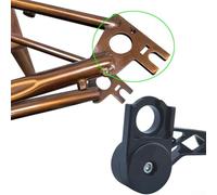 Stabilisateur de chaîne de vélo pour dérailleur arrière pliable à 5 vitesses, 6 vitesses, 7 vitesses, en alliage d'aluminium, guide tendeur de chaîne de vélo avec roue en fibre de nylon 8T (A)