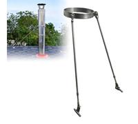 Stabilisateur de cheminée en acier inoxydable | Support de cheminée robuste, fixation pour conduit de cheminée à deux bras(110mm)