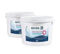 Stabilisateur de chlore BAYZID en granulés 2 x 3 kg (acide cyanurique) - Protection UV pour le chlore de piscine - Réduit la consommation de chlore et prolonge la désinfection - Convient pour les