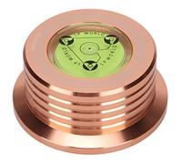 Stabilisateur de Disque Vinyle, Stabilisateur de Poids Record, Pince à Disque en Aluminium avec Mise à Niveau à Bulle pour Tourne-disque LP 50 Hz, Stabilisateur de Disque pour Platines(Or rose)