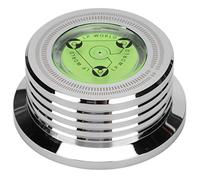 Stabilisateur de Disque Vinyle, Stabilisateur de Poids Record, Pince à Disque en Aluminium avec Mise à Niveau à Bulle pour Tourne-disque LP 50 Hz, Stabilisateur de Disque pour Platines(Argent)