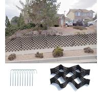 Stabilisateur de Gravier en PEHD Robuste - 2 et 4 Pouces for enclos à Chevaux et allées de Jardin (40 x 40 cm)(36x144 in 2in H)