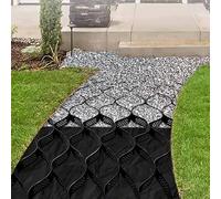 Stabilisateur de gravier épais en nid d'abeille 6 m x 6 m Grille de sol pour allée de jardin, trottoir, camping-car, parking et pente de terrasse, facile à installer