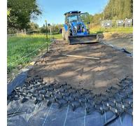 Stabilisateur de Gravier Grille de Sol pour Abri de Jardin de 10 Cm de Haut, Grilles Stabilisatrices de Gravier Perméables et Anti-déformation, Support de Base pour Pavés(5m x 5m (16.5ft x 16.5ft))