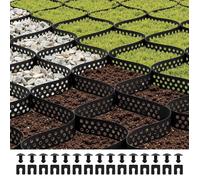 VEVOR Stabilisateur de Gravier, 10 x 3 m, Grille de Stabilisation de Sol Géocellulaire, Profondeur 5 cm, Retenue de Gazon au Sol Stable, pour Allée, Patio, Jardin, Terrasse, Surfaces Planes, Pentes