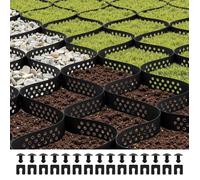 Stabilisateur de Gravier-VEVOR-5x1,98 m-Grille de Stabilisation de Sol Géocellulaire-Profondeur 5 cm-Retenue de Gazon au Sol Stable
