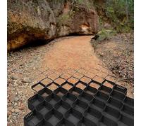 Stabilisateur de grille au sol de 10,2 cm - Pavés perméables de 5,1 cm pour allée et allée, contrôle de la boue de béton réutilisable et découpable, idéal pour la stabilisation des pentes des rives de