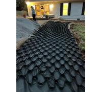 Stabilisateur de grille au sol de 10,2 cm - Pavés perméables de 5,1 cm pour allée et allée, grilles de contrôle de la boue réutilisables pour stabilisation extérieure des pentes et des rives de