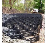 Stabilisateur de grille de gravier pour allées, terrasses, jardins, pistes et stationnements - Solution de renfort de 6 x 8 m pour soutien au sol