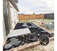 Stabilisateur de grille de sol pour allées de 5 cm haute perméabilité à gravier/pavé/grille de sol. Pierres de grille géo personnalisables pour abri de jardin, allée et patio (taille : 5 x 6 m)
