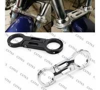 Stabilisateur de méthode de renfort de fourche avant de moto 39mm avec boulons pour Harley Dyna Super Glide FXD FXDI FXDS 1988 - 2005 en aluminium chrome