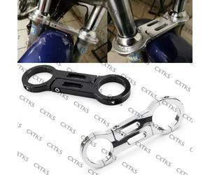 Stabilisateur de méthode de renfort de fourche avant de moto 39mm avec boulons pour Harley Dyna Super Glide FXD FXDI FXDS 1988 - 2005 en aluminium chrome