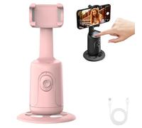 Stabilisateur De Téléphone À Suivi Automatique IA, Support De Téléphone avec Suivi du Visage À 360° sans Application, Contrôle Gestuel, Rechargeable pour Vlogging, Streaming Et Appels Vidéo (E)