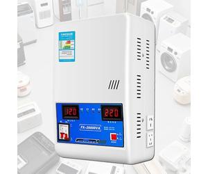 Stabilisateur De Tension 220V 15000W/20000W/30000W - Double Écran LCD, Facteur Puissance 0.9, Refroidissement Amélioré, Protection sous-Tension/Surtension, Montage Mural, pour Maison(30000W)