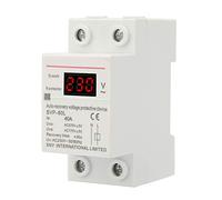 Stabilisateur de Tension, 230V 40A Protecteur de Surtension, Dispositif de Protection Contre Surtensions et sous-Tensions à Récupération Automatique, Regulateur de Tension Protection Device Din Rail