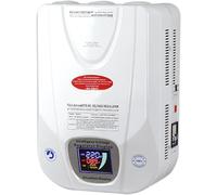 Stabilisateur De Tension Automatique, Fixé Au Mur Ou à Plat Régulateur De Tension 220v Alimentation Stabilisatrice pour Applications Domestiques Instables, White, 3000VA