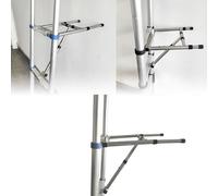 Stabilisateur d'échelle mural en aluminium pour échelles à barreaux espacés de 30 à 45 cm - Évite la flexion des échelles contre les murs - Capacité de charge jusqu'à 150 kg