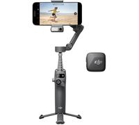 Stabilisateur DJI Osmo Mobile 7P + Mic Mini TX - Noir Absolu, 3 Axes, Suivi et Éclairage