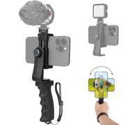 Stabilisateur Ergonomique Anti-Chute Pour Smartphone Avec Dragonne, Adaptateur Pour Micro/Lumière, Perche À Selfie, Pour Iphone, Samsung (Mode Pay Et Portrait)[M1615]
